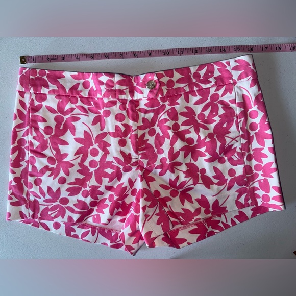 J. Crew Women's Chino Shorts 3" Size 4 Pink-White Floral Stretch EUC - Picture 3 of 7